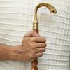 93.98 cm Serpent Handle Walking Stick Handmade Twisted Wood Cane with Brass Snake Head Custom Gift for Men and Women