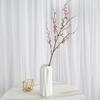 Artificial Cherry Blossom Branch with 5 Sub Branches 95cm Realistic Silk Flower Fake Peach Tree Branch for Wedding