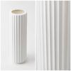 Vase with Ceramic Look Shatterproof Ribbed Lightweight for Simplicity Lovers, Florists, Living