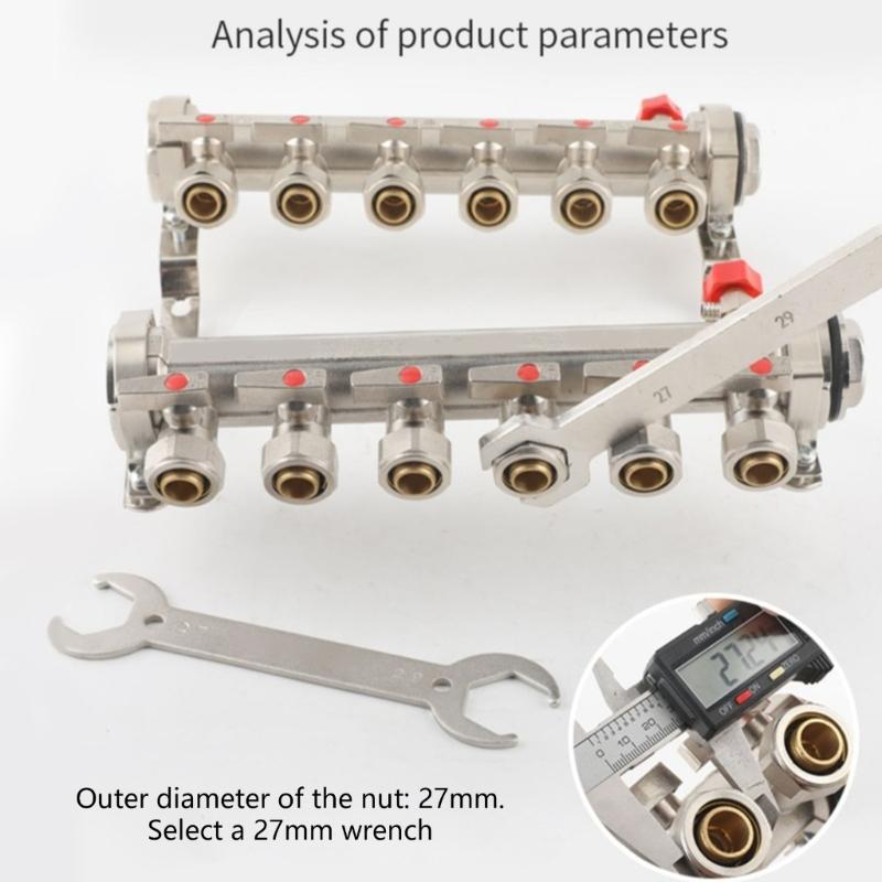Double Open End Wrench Suitable for Underfloor Heating Manifold Valves Maintenance In Home and Construction