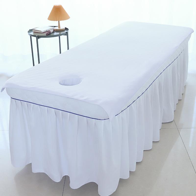 Custom Logo Beauty Salon Massage Bedspread with Face Hole