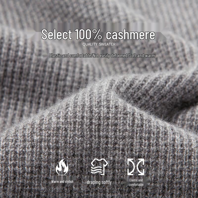 Men's 100% Cashmere Long Sleeve Sweater