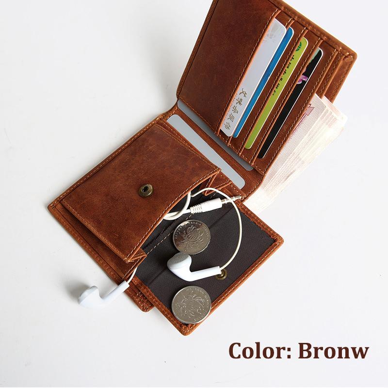 Кожаный мужской кошелек Crazy Horse — фото 3