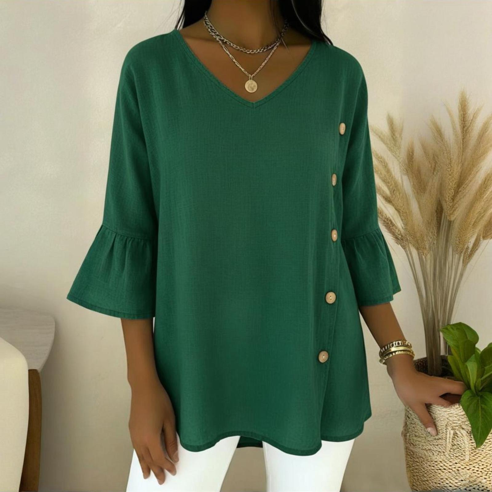 Женский модный повседневный -цветной топ L