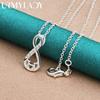 URMYLADY 925 Sterling Silver Heart AAAAA Zircon Pendant Necklace Chain For Women Wedding Engagement Jewelry