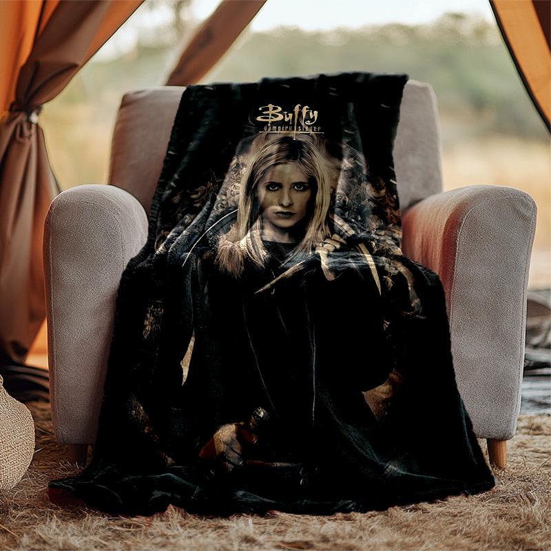 Buffy Flannel Blanket Soft Warm All-Season Throw, Design for Camping, Car Travel, Hiking Sofa, Bed, Office Perfect Gift for Parties
