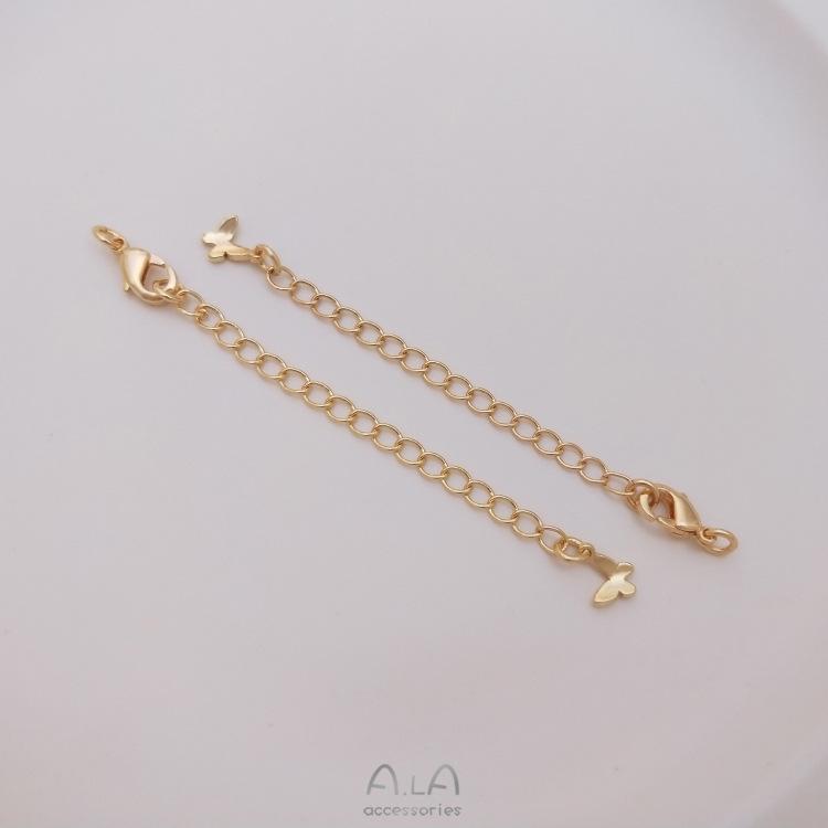 14K Gold Filled Color-Retaining Extension Chain for DIY Jewelry