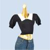High Quality Qu Zhu Pairs V-neck Ice Silk Thin Knitwear Women's Clothing Summer Silm Slimming Pullover Short Sleeve T-shirt Top
