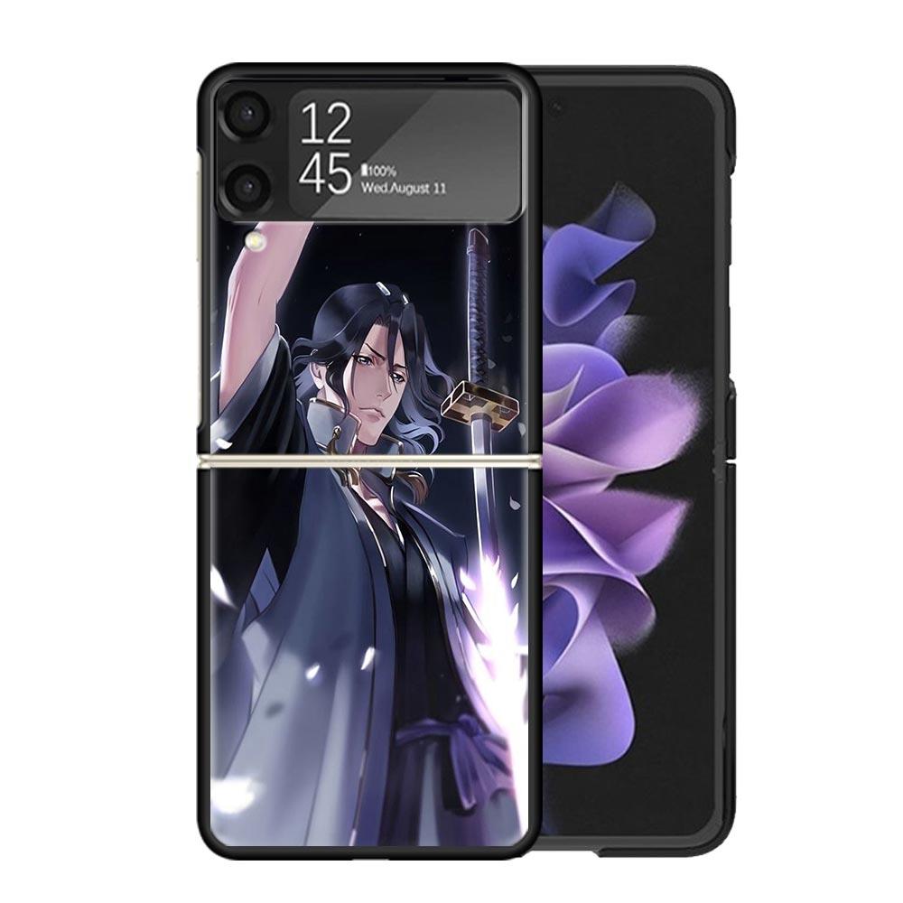 Bleach Kuchiki Byakuya Cases For Samsung Galaxy Z Flip 4 5 6 7 3 Z Flip7 Flip6 Flip4 Flip5 Flip3 5G Hard Shockproof Fundas Cover