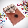 Kalimba 17 Keys Thumb Piano with Study Instruction & Tune Hammer Wood Finger Piano for Kids Adult Beginners Professional
