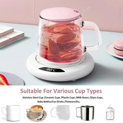 Warm Cup with Thermostat Function with 3-Temperature Settings and Display Intelligent Insulated Electric Heating Thermostat Cup Warmer