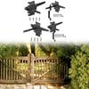 Self Locking Gate Latch Spring Outdoor Automatic  Lever Fence Gate Lock for Barn Door Backyard Porch Pool Gates Courtyard