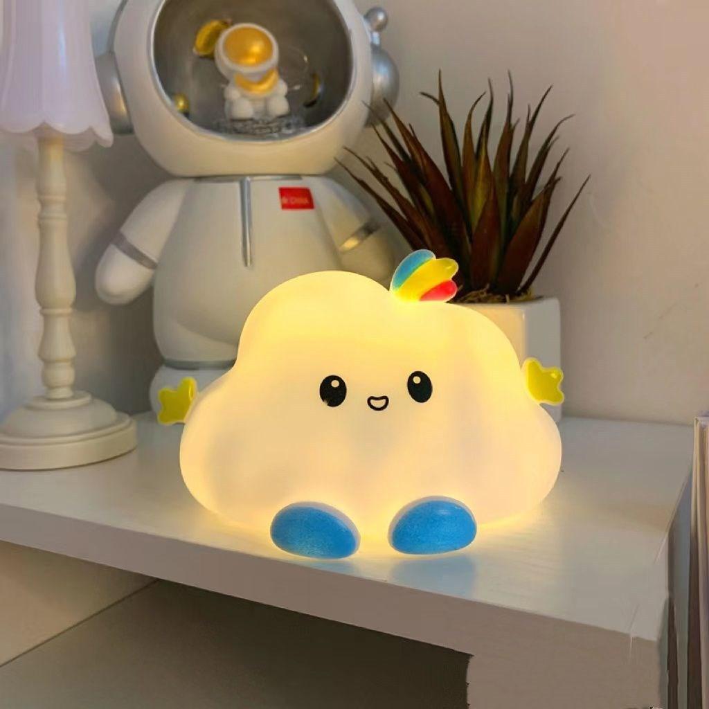 Small Cartoon Cute Cloud Night Light Not Dazzling Children Bedroom Bedside Night Light Child Girl Birthday Gifts Home Decoration