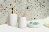 AWD INTERIOR 1913 Bonita white stoneware toothbrush mug