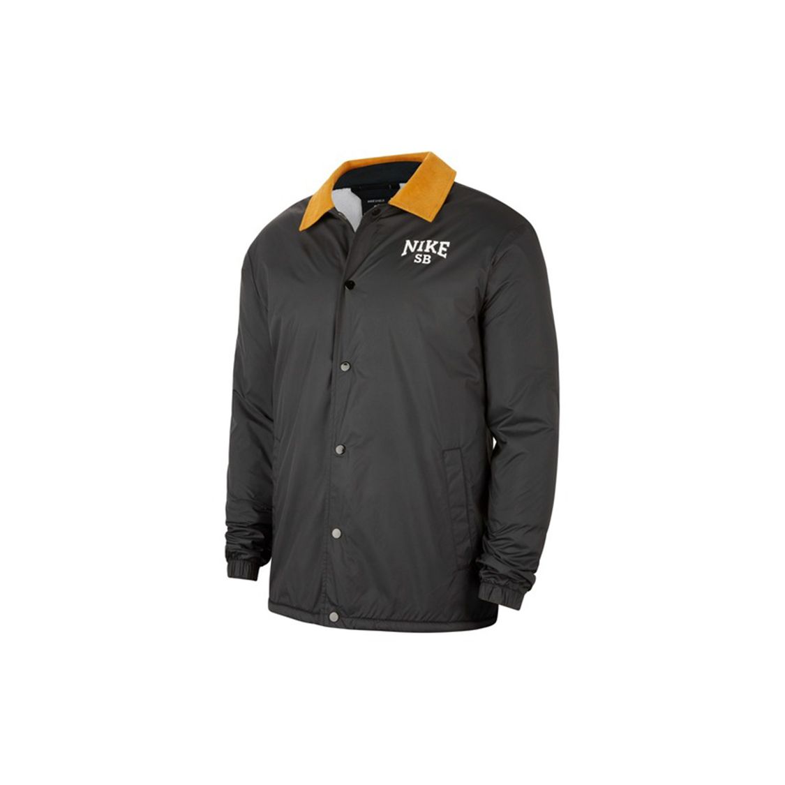Nike SB Logo Print Fleece Lined Corduroy Skate Jacket Black CK5447-010 S