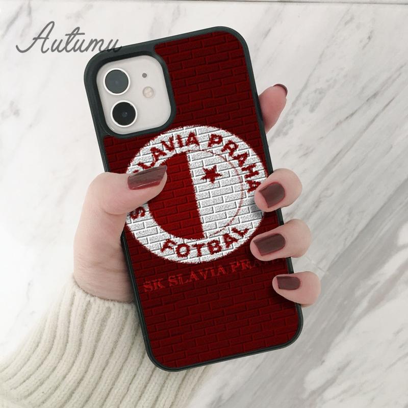 Slavia Praha Czech Flag Phone Case for iPhone 11 12 13 14 Pro Max Mini XR XS SE 2020 7 8 Plus Samsung Galaxy S21 S22 Shell