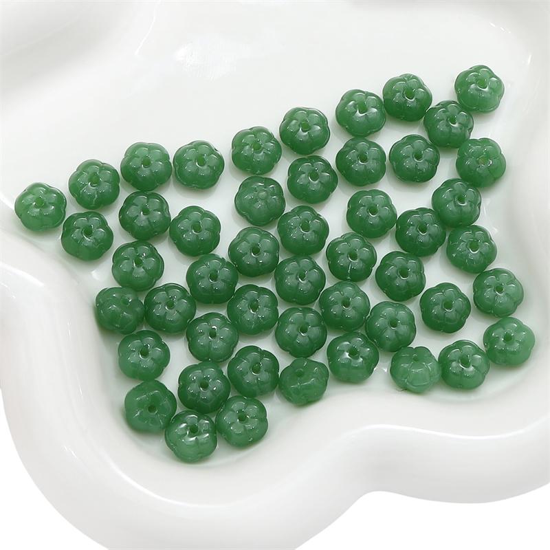 

10 шт. хрустальные бусины в виде тыквы и сливы, свободные бусины-разделители для DIY браслета, ожерелья, изготовления ювелирных изделий 02 10mm 10pcs зелёный