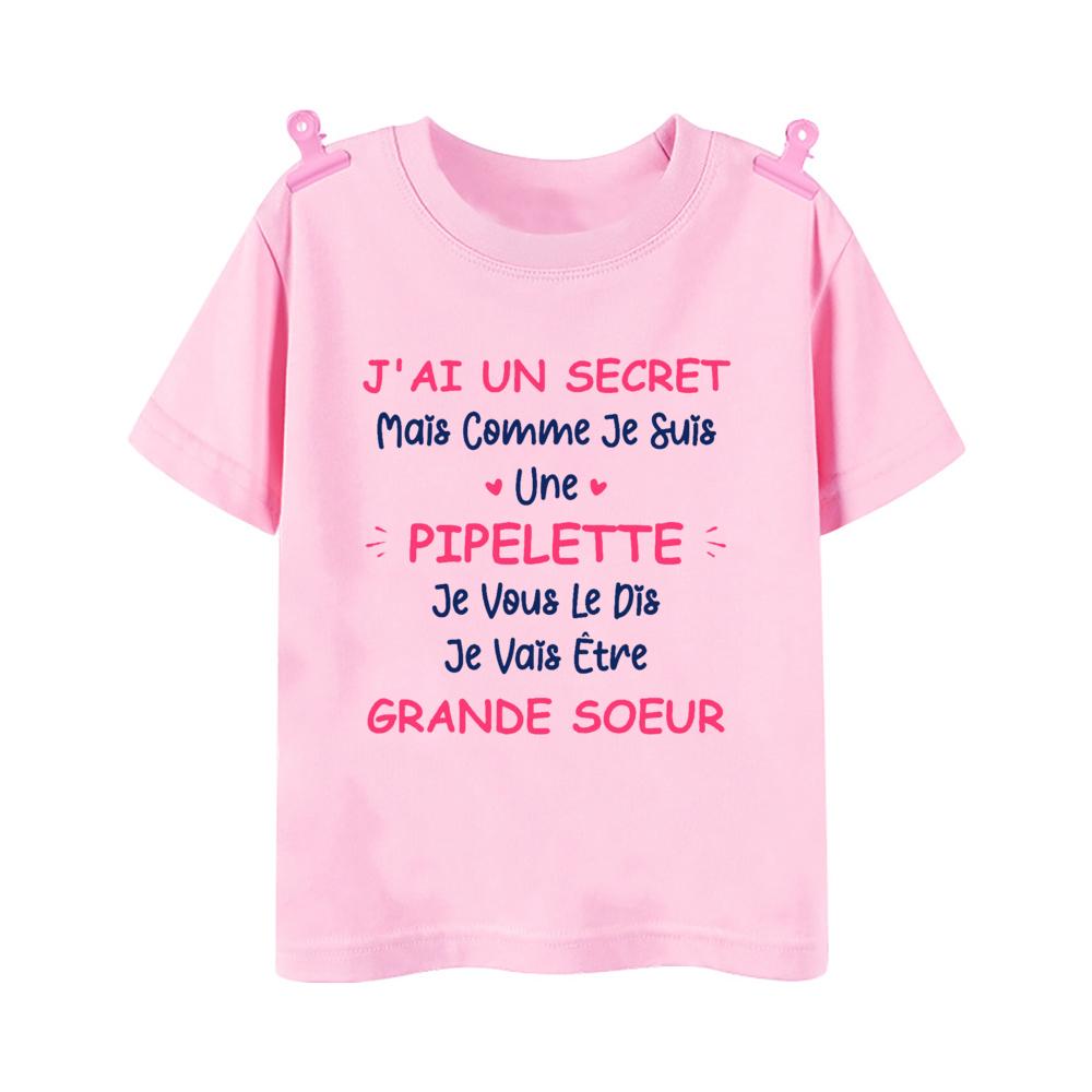 I Will Become A Big Sister Rainbow Print Kids Shirt Baby Announcement T-shirt Friend Printed Girls Tops Child Short Sleeve Tee