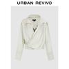 Women's Lace Patchwork Pleated V-Neck Blouse