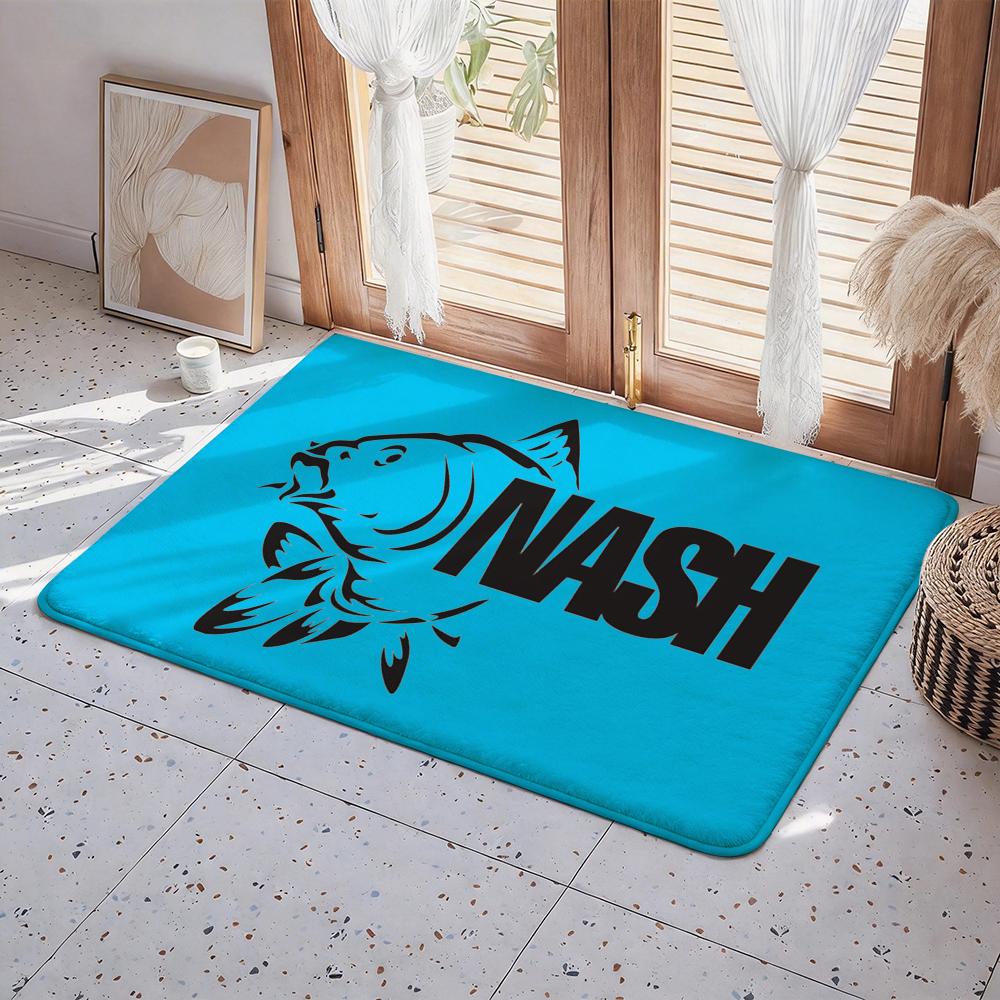 

Brand N Nash Fishing Floor Mat Eco Flannel Doormat Non Slip Odorless Indoor Floor Rug Soft Short Plush Home Mat 50x80cm