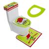 New Christmas Toilet Cover Christmas Decoration Set Grinch Seat Cushion Toilet Seat and Foot Pad Four-piece Set