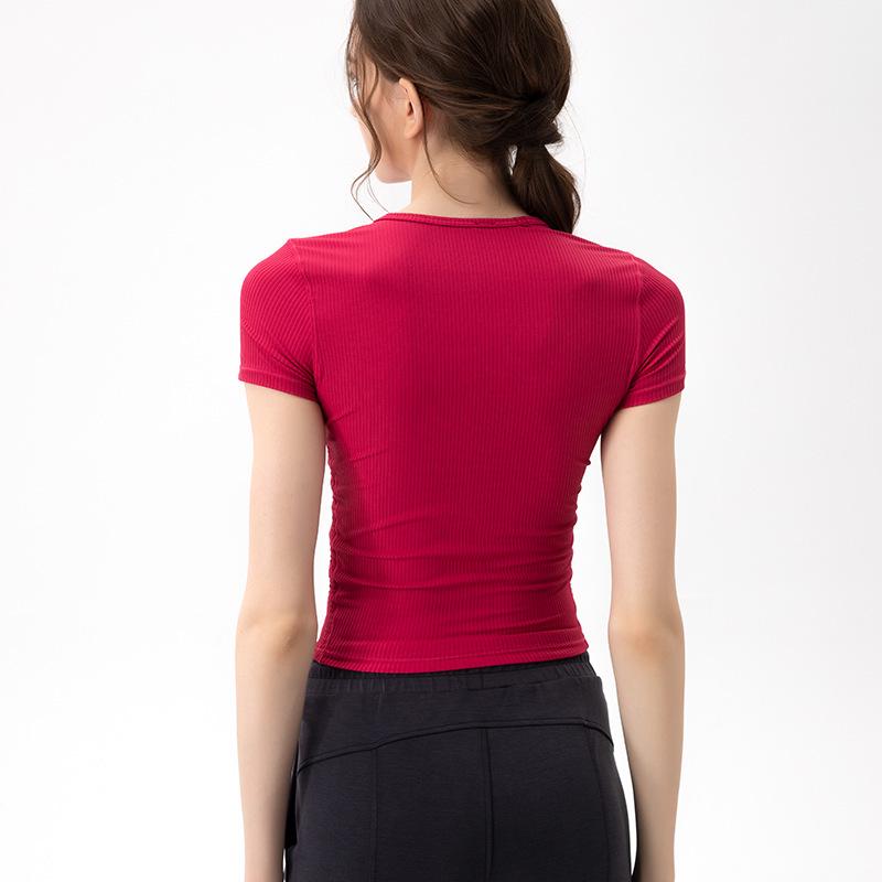 Alo Sco Women's Quick-Dry Short Sleeve Yoga Top - Slim Fit Fitness & Running Shirt