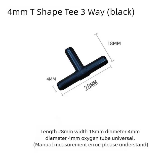 

10pcs 4mm Plastic T Shape Tee 3 Way Hose Joints Fish Tank Aquarium Air Pump Tubing Connectors Aquarium Accessories Tank Supplies