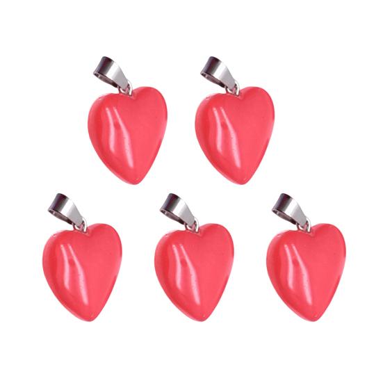 Heart Shape Pendant Necklace Charm 20mm Love Heart Shaped Pendant Jewelry Accessory for DIY Crafts Necklaces Bracelets Key Chains