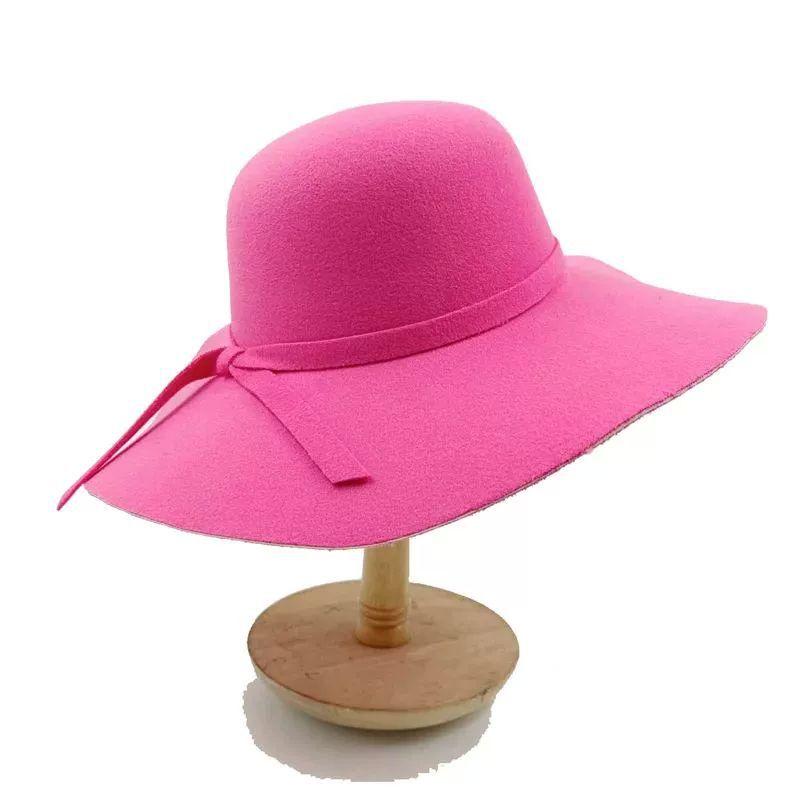Black Retro Big Brimmed Hat Woolen Hat Women Autumn and Winter Trendy Casual Versatile Dome Korean Style Top Hat Female British