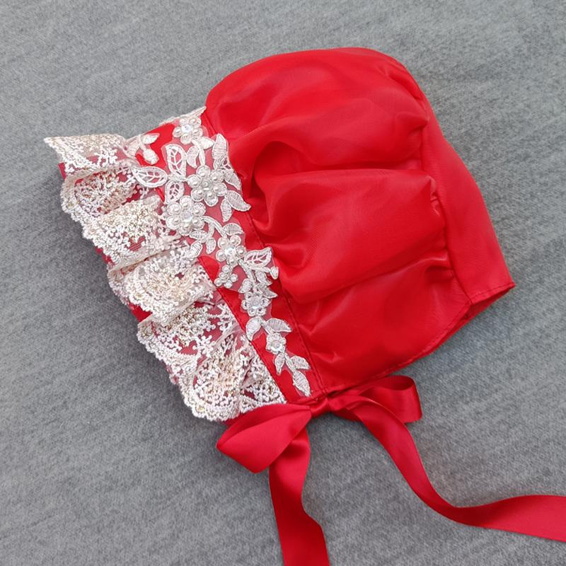 

Victorian Bonnet Ruffles Village Cap Lolita Girl Maid Cosplay Bow Lace Hats Costume Accessories Women Retro Adjustable Maid Hats