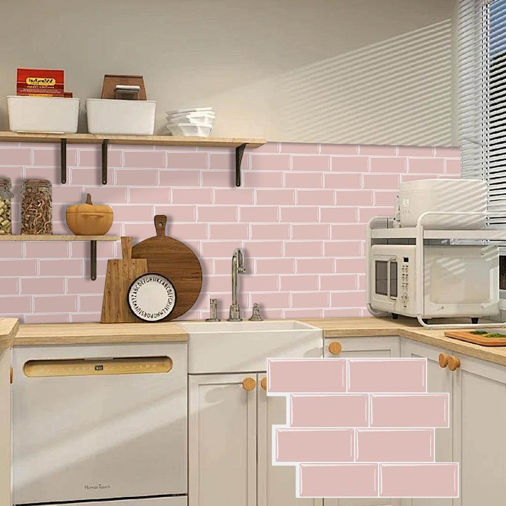 Peel And Stick Wall Tile Waterproof Wallpaper For Living Room Kitchen Interior Decorative 3D Wall Tiles