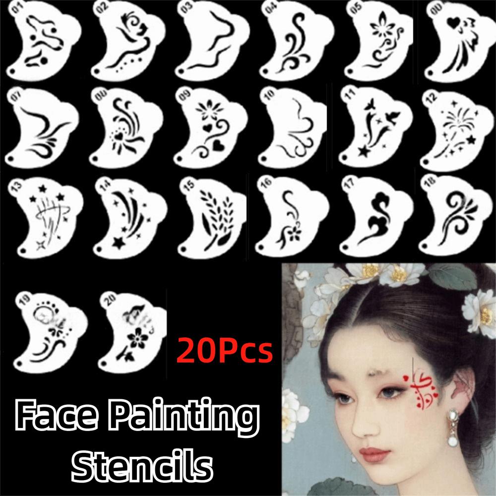 Washable Face Painting Stencils Assorted Designs DIY Makeup Tools  Children Face Painting