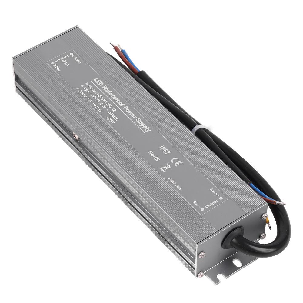 High-Efficiency Waterproof LED Power Supply for Outdoor Lighting, Constant Voltage 12V/24V