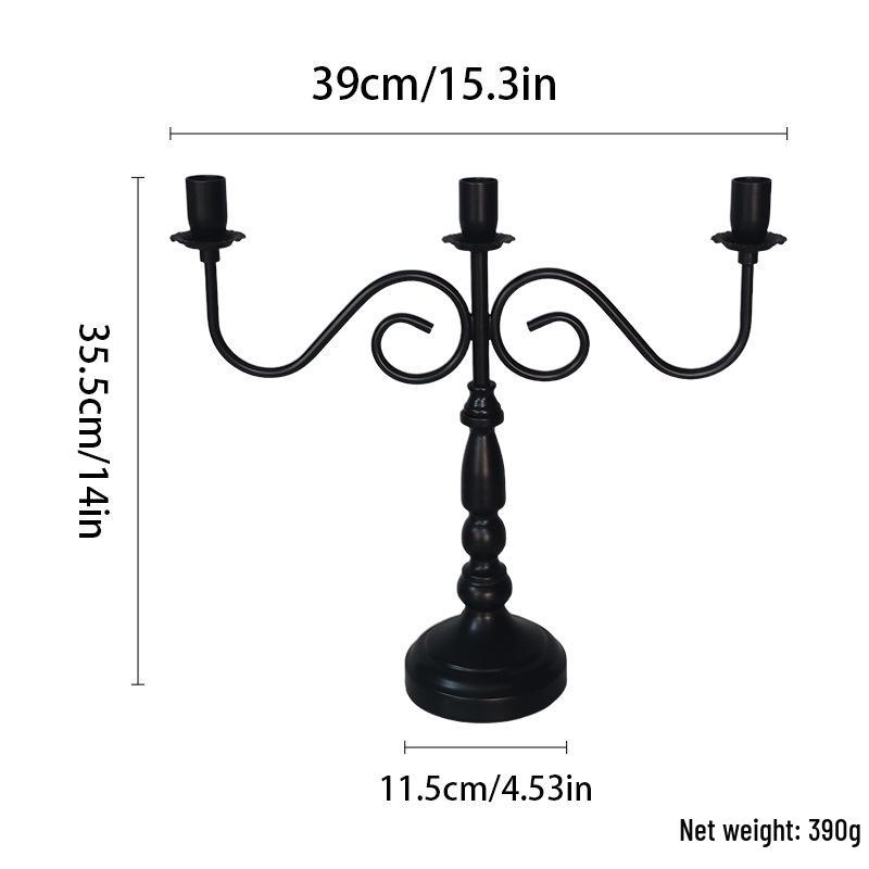 Vintage Europeisk Retro 3 & 5-armad Ljusstake Prydnad för Matsalsbord & Fotorekvisita