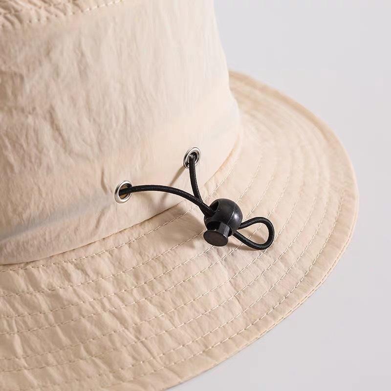 Kids Solid Quick Dry Bucket Hat Spring Summer Wide Brim Sun Protection Foldable Candy Outdoor Fishing Cap