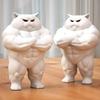 3D Printing Fun Muscle Cat Decorative Statues - Cute and Playful Muscle Cat Decorations for Cat Lovers and Fitness Enthusiasts