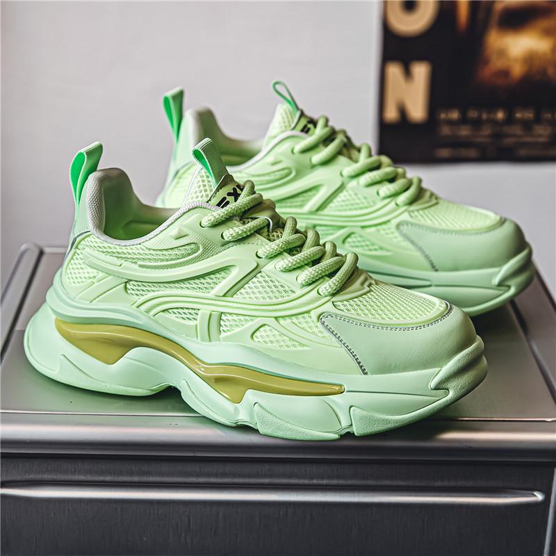 

2025 spring new men s shoes mesh breathable platform shoes youth casual versatile sports dad shoes men 44