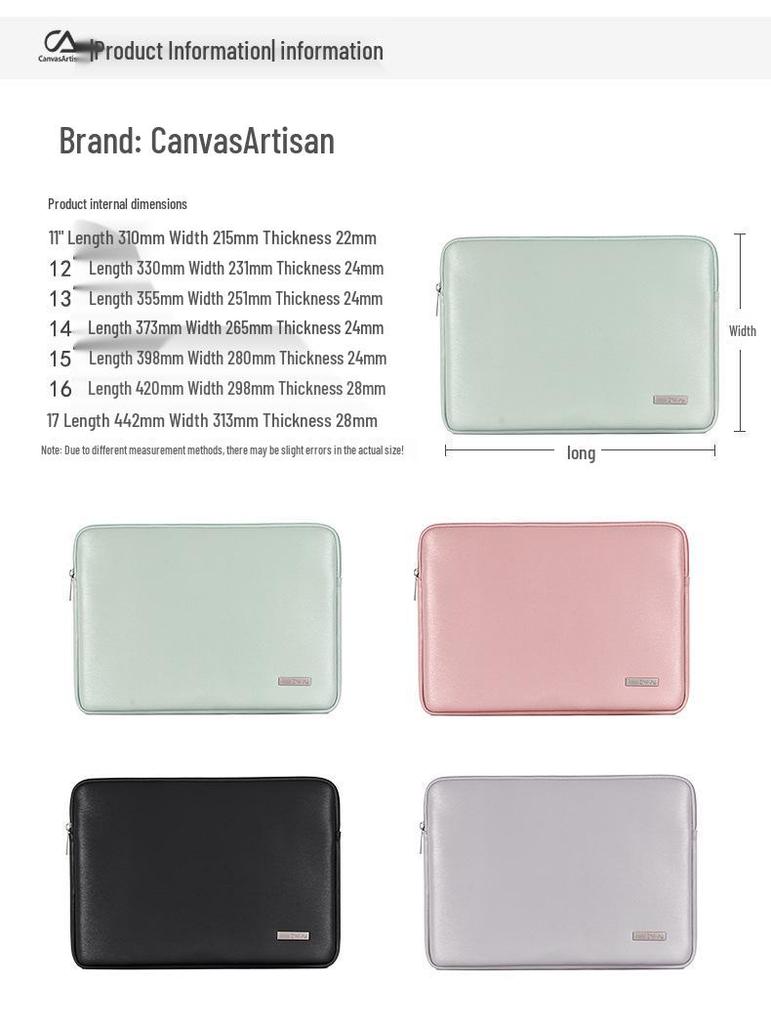 Canvasartisan Waterproof Laptop Sleeve - Casual, Protective Notebook Case