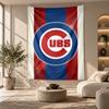 Decorative Tapestry,Chicago Cubs Printed Wall Art, Lightweight Wall Hanging For Bedroom Background
