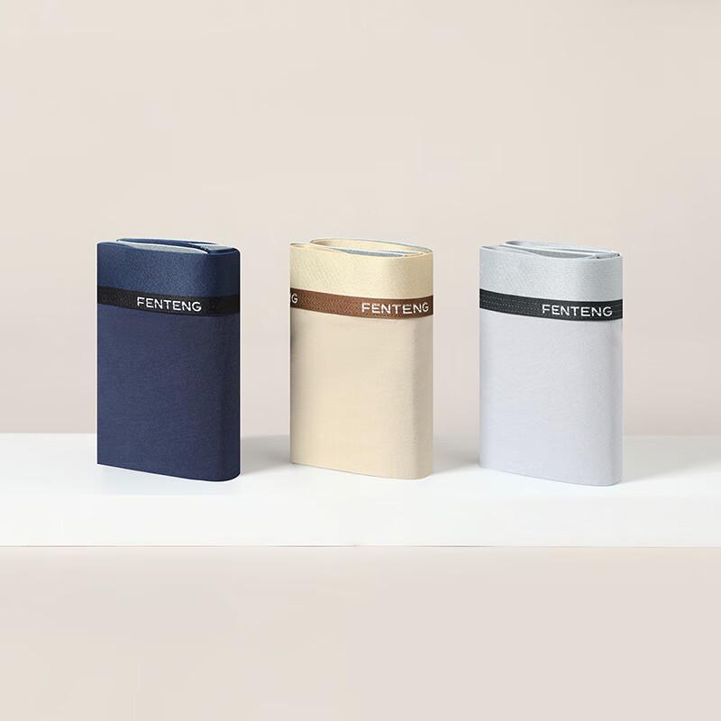 Fenteng Men's 3-Pack 60S Soft Cotton Boxer Briefs