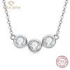 Korean Version Of Fashion Niche Design Moissanite Necklace Lucky Three Daily Commute Accessories