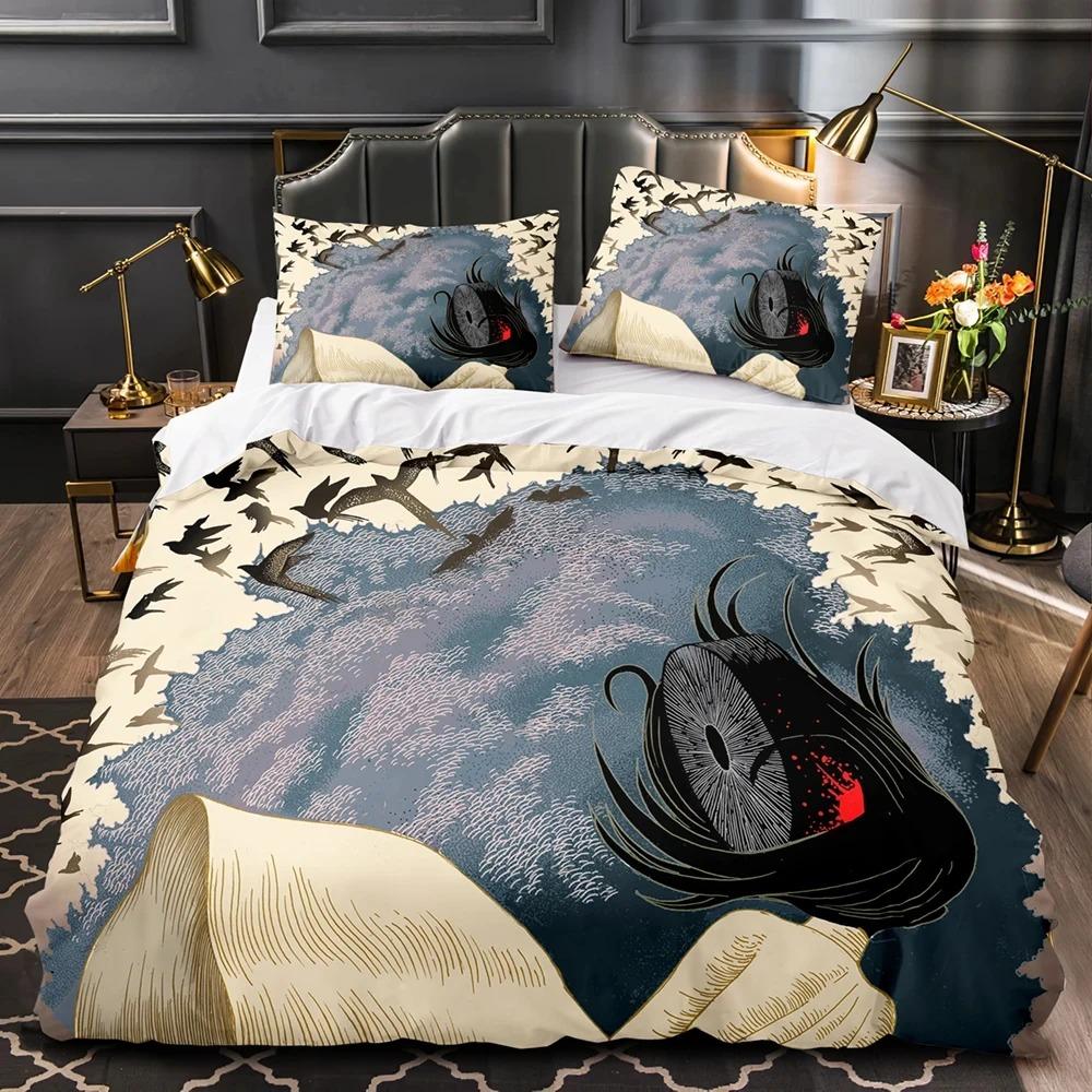 3D Print Black Fairy Comfortable Duvet Quilt Cover Pillowcase Bedding Set Children Bedroom Decoration Home Textile