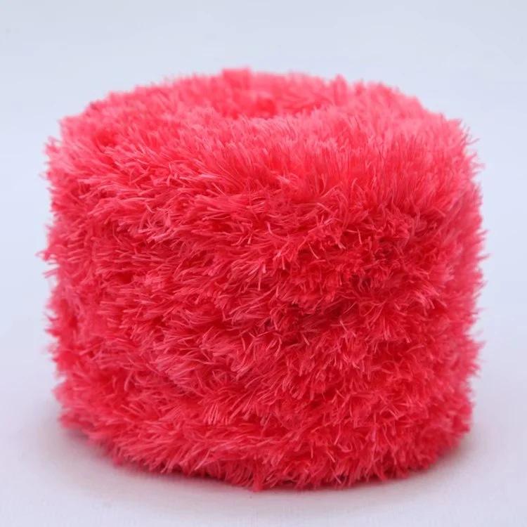200g 3 Strands Crystal Fleece Coral Poke Embroidery Thread Towel DIY Knitting Material Bag Hand Sewn Mesh Bag Yarn Crocheting