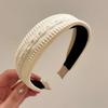 French Design Knit Hair Hoop Elegant Woolen Headband Versatile Hair Bands  For Women