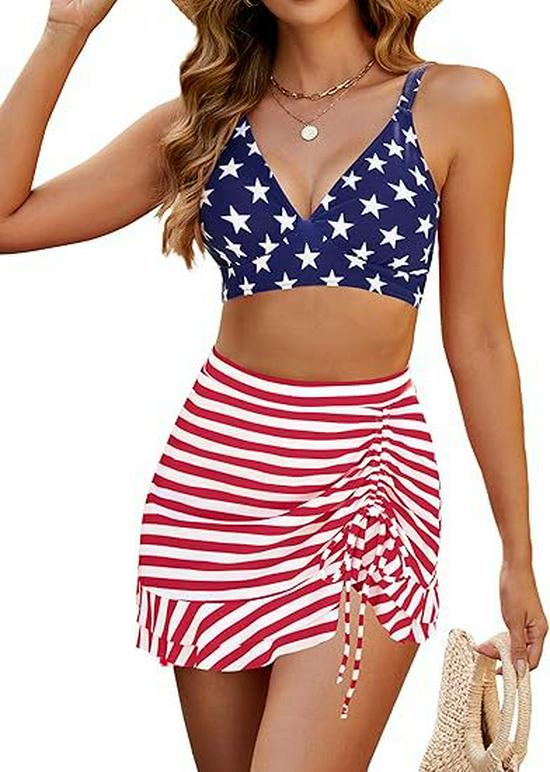 

Retro Print High-Waist Women s Swimwear - European & American Style Swimsuit XL