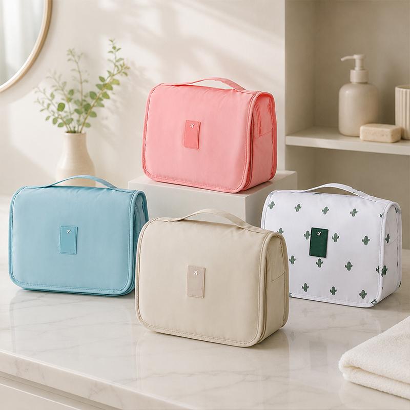 Portable Hanging Toiletry Bag for Business Trips Multi Layer Storage Large Capacity Skincare Makeup Bag
