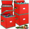 Foldable Christmas Ornament Storage Box Holiday Storage Bin  Christmas Supplies Storage