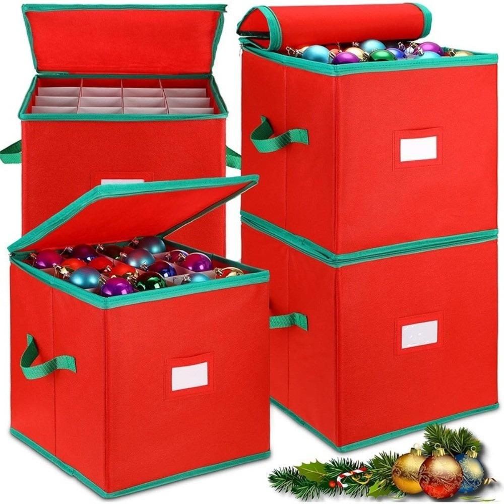 Non Woven Fabric Christmas Ornament Storage Box Holiday Storage Bin  Christmas Supplies Storage