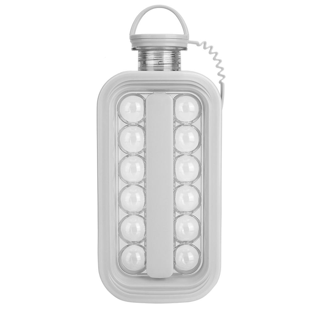 

Портативный выдвижной чайник для приготовления шариков льда, контейнер для бутылок с крышкой для бара серый