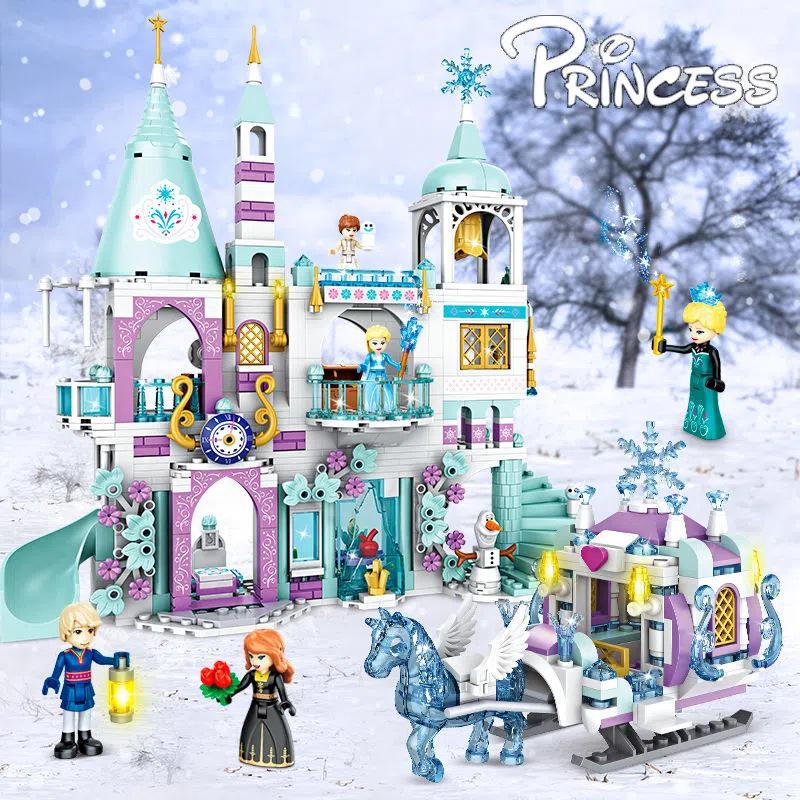 Girls' Princess Castle Building Blocks - Compatible with Lego, Assembled Puzzle Toy 
